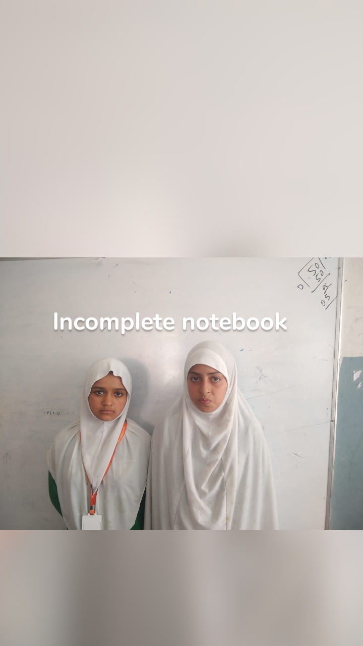 Incomplete notebook
